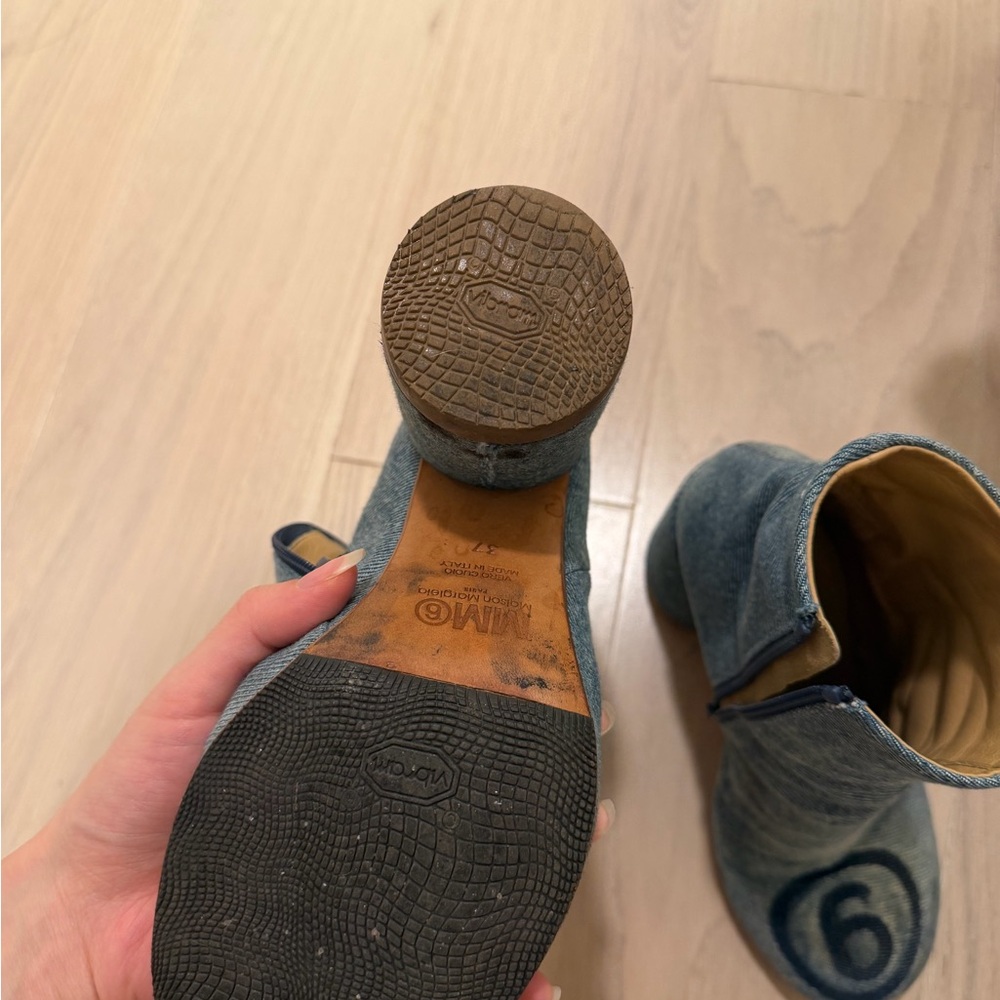 MM6 Margiela Blue Denim Ankle Boots / SUPER Rare Item🤍🌟 - Picture 3 of 4